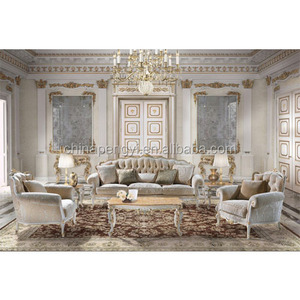 Vente directe usine : Ensemble de canapés de salon complet, style rétro français, en bois massif, avec tissu brodé élégant, fait main - Product Image 4