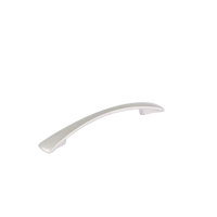 Poignée de tiroir de cuisine moderne élégante et courbée en alliage de zinc nickel brossé 128 mm, qualité supérieure, fabrication OEM