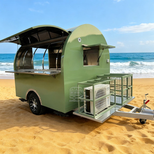 OEM Mobile Kiosk Towable Food Trailer Fully Equipped Ice Cream <b>Cart</b> with Aluminum Fiberglass Construction for Snack Food Chips - Product Image 4
