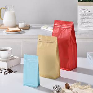 Kraft Paper Flat Bottom Pet Food Stand up Pouch Reusable Side Zipper PE <b>Packaging</b> <b>Bags</b> with Air Release Valves Recyclable - Product Image 4