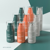 15ml30ml50ml mat blanc noir vert PP AS emballage de bouteille de pompe sans air cosmétique pour crème BB crème solaire avec pompe de pulvérisation de brouillard