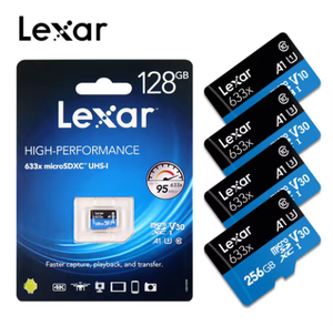 Tarjeta de Memoria TF de Plástico Azul 633X U3 al por Mayor, 32GB/64GB/128GB/256GB/512GB, para Cámaras de Vigilancia y Grabadoras de Conducción - Product Image 2