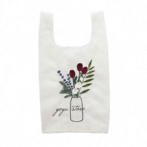 Sac de shopping personnalisé en organza léger et luxueux, durable, avec dentelle, pour femmes, idéal pour la promotion florale - Product Image 1
