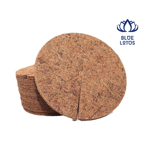 Sustainable Round Coconut Coir Mulch <b>Mat</b> <b>for</b> Tree Bases Eco Friendly Moisture Retaining Cover <b>for</b> <b>Gardens</b> and Nurseries - Product Image 1