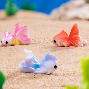 Simulated Resin Fish Figurine <b>Miniatures</b> Fishbowl Landscape Decorations Mini Goldfish Animal Charm Ornaments DIY Accessories - Product Image 4