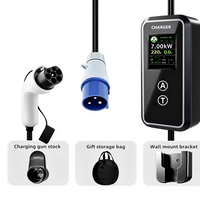 Nouveau chargeur EV portable triphasé Tuya Wifi 11 kW, prise GBT 16A EVSE 380V IP66, câble de 5 m, tension d'entrée pour véhicules électriques