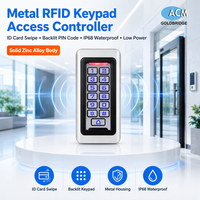 Contrôleur d'accès autonome RFID étanche IP68 en métal avec clavier, système de sécurité pour porte unique DC12V, vente en gros d'usine, personnalisable