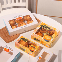 Boîte à Donuts Carrée Pliante en Carton Blanc Biodégradable avec Fenêtre, Impression de Logo Personnalisée, pour 1/2/4/6 Donuts, Protection UV
