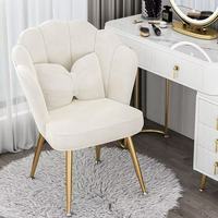 Fauteuil de salon moderne en métal doré de luxe nordique, avec revêtement en tissu et velours écologique, idéal pour salon, chambre et salle à manger d'appartement