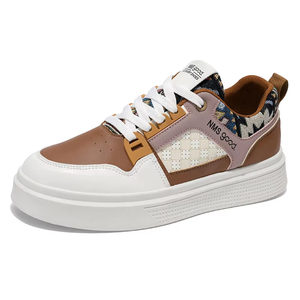 2026 New Men's Thick Sole Student Sports <b>Shoes</b> Breathable Leather Casual Trendy Board <b>Shoes</b> - Product Image 2