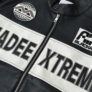 جاكيت رجالي كلاسيكي لسباق الدراجات النارية من الجلد الثقيل بتطريز مخصص من مصنعي الملابس الأصليين - Product Image 3