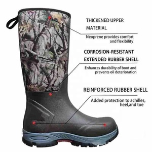 Bottes de pluie imperméables en néoprène camouflage pour homme, hauteur genou, pour la <span class=keywords><strong>chasse</strong></span> en extérieur, vente en gros YL489 - Product Image 3