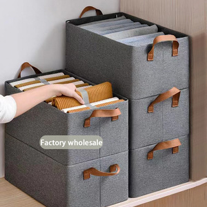 <span class=keywords><strong>Organisateur</strong></span> <span class=keywords><strong>de</strong></span> Garde-robe pour Vêtements et Jeans, Rangement Amélioré <span class=keywords><strong>de</strong></span> Tiroirs avec Poignée, Pliable pour Vêtements - Product Image 2