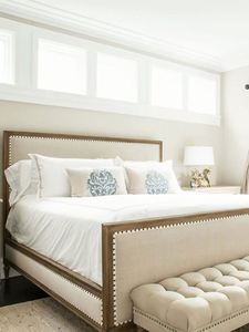 Lit double rétro en bois avec poteaux en spirale et tête de lit incurvée, style Wabi-Sabi pour chambre principale - Product Image 6