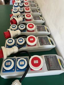 LX thương hiệu IP67 hộp phân phối bảng điều khiển ổ cắm 110V 2P + E 3pin 16A 32A ứng dụng công nghiệp màu vàng làm bằng nhựa - Product Image 3