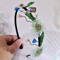 YouLaPan – coiffe de mariée de style chinois, coiffe florale faite à la main avec perles, coiffe à la mode pour femmes, pour banquet, fête dansante, YXA69