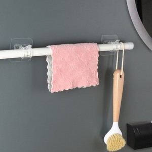 Clips de <span class=keywords><strong>tringle</strong></span> à rideau transparents et imperméables, anneaux rotatifs, crochets adhésifs muraux robustes - Product Image 2