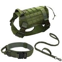Harnais tactique réglable pour chien, ensemble de collier de laisse pour chiens de taille moyenne, entraînement marche, gilet de sécurité pour animaux de compagnie, harnais de poitrine