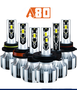 Chất lượng cao A80 tự động dẫn ánh sáng 60W 120000lm H11 H4 H7 đèn pha đèn Nhôm 12V 6000K Nhiệt độ màu <span class=keywords><strong>T6</strong></span> <span class=keywords><strong>T6</strong></span> - Product Image 2