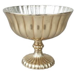 Centro de Mesa Decorativo de Vidrio con Pedestal Ornamentado de Estilo Vintage para Decoración del Hogar, Centro de Mesa para Bodas, Plato para Servir Frutas - Product Image 1