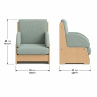 Canapé individuel Montessori Chuangjin pour enfants, fauteuil en bois massif et tissu rembourré pour maternelle et crèche, vente en gros