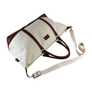 Sac de sport et de voyage en toile de coton robuste, certifié GRS, grande capacité, avec fermeture éclair, personnalisable avec logo, idéal pour la gym - Product Image 3