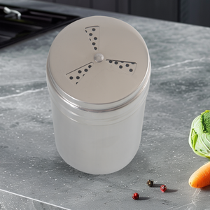 Commercio all'ingrosso Multi-funzione strumento cucina lattine di <span class=keywords><strong>spezie</strong></span> con manico in acciaio inox coperchio rotante sale pepe condimento Shaker barattolo - Product Image 2