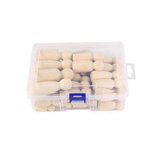 Figuras de Madera Pequeñas en Caja, Muñecos sin Terminar <span class=keywords><strong>He</strong></span> Mu para Hombres, Mujeres, Familiares y Niños, 50 Piezas por Caja - Product Image 5