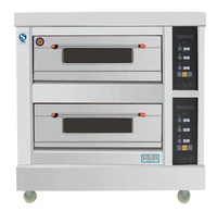 Grille-pain commercial de haute qualité four électrique de table chauffante four à pizza 2 niveaux 4 plateaux cuisson boulangerie