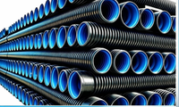 Tuyau en plastique corrugué à double paroi HDPE SN8 pour drainage des eaux usées municipales souterraines