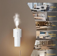 Diffuseur d'aromathérapie intelligent mural sans eau, à brancher, contrôlé par application, diffuseur à double fluide froid, nébuliseur avec lumières à capteur