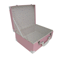 Boîte de valise carrée en carton écologique réutilisable et imperméable avec laminage mat pour l'emballage de vêtements, de produits de soin de la peau et de cadeaux