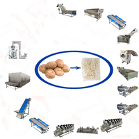 Volledig automatische productielijn voor diepvriesfrieten en groente-/fruitfriet, grote capaciteit aardappelchipsmachinegroep