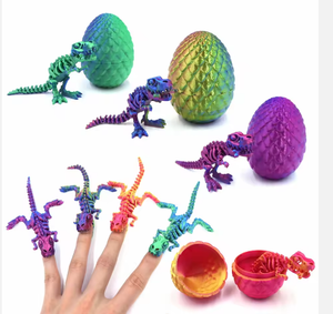 Hot Bán 3D In Đầy Màu Sắc PLA Thân Thiện Doanh Di Chuyển Rồng Trứng Trang Trí Trẻ Em Đồ Chơi Hành Động Hình Khủng Long Sáng Tạo Toi - Product Image 4