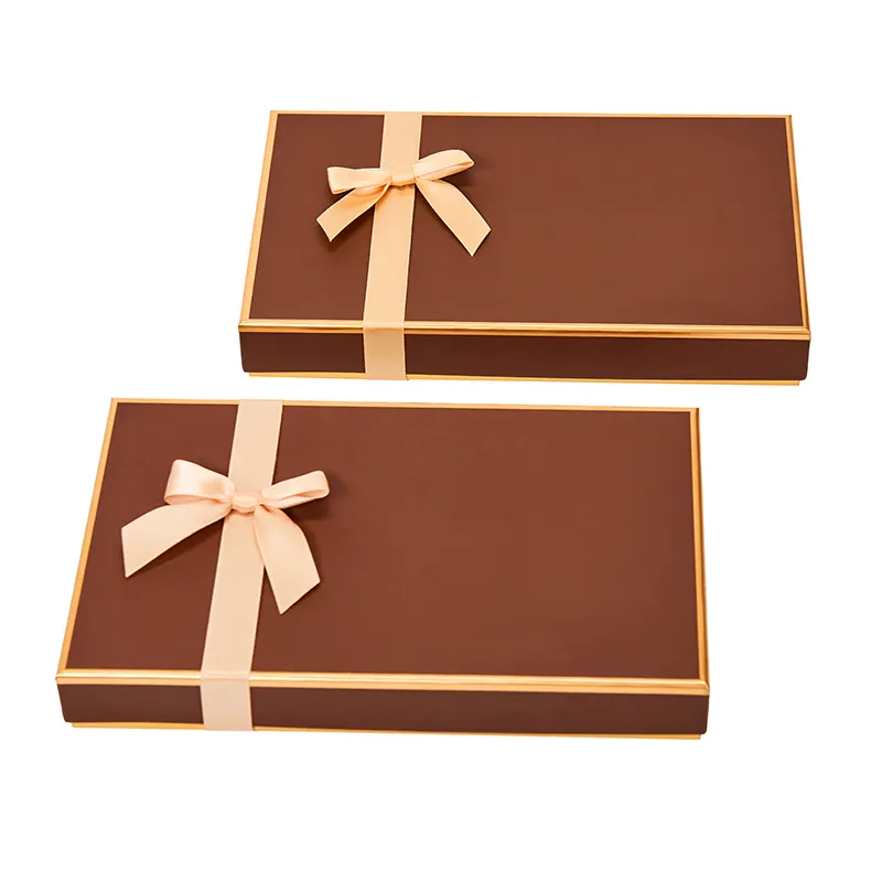 Caixa de presente para caixas de papel de casamento, 15 contagens de chocolate marrom, barra de chocolate e doces