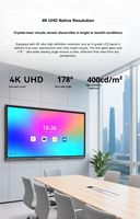 Интерактивная плоская панель 65 дюймов 4K, цифровая доска с двумя ОС (Android/Windows), функции ИИ для образования, совещаний, использования в помещении