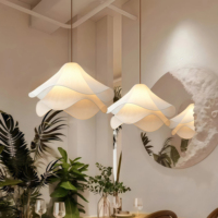 JYLIGHTING Lustre Créatif pour Restaurant, Design Créatif et Unique, Style Français Rétro, Salon Minimaliste, Tissu Floral