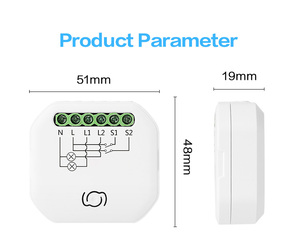 Công tắc thông minh <span class=keywords><strong>mini</strong></span> Wifi/zigbee, điều khiển qua ứng dụng Smart Life, không dây, Tuya, điều khiển bằng giọng nói qua Alexa Echo, Google Home, điều khiển điện áp xoay chiều - Product Image 1