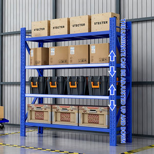 מדף תצוגה מפלדה לחנות, מדפי אחסון תעשייתיים חזקים מפלדה למחסן משטחים - Product Image 4