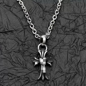 Collar <span class=keywords><strong>CH</strong></span> Cross Hip Hop, Personalizado, Moderno, Unisex, Punk, Retro, Colgante de Cruz, Estilo para Parejas - Product Image 2