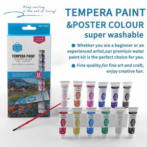 Vendita Diretta dalla Fabbrica: Set di <span class=keywords><strong>12</strong></span> Colori Tempera <span class=keywords><strong>da</strong></span> 12ml, Lavabile, per Pubblicità, Pittura a Dita e Fai-<span class=keywords><strong>da</strong></span>-Te per Bambini - Product Image 3