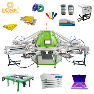 Bạch Tuộc Quay T-Shirt Máy In Sử Dụng Máy In Nhãn 4 Màu 10 Trạm Phẳng Hoàn toàn Tự Động Lụa Màn Hình Máy In - Product Image 2