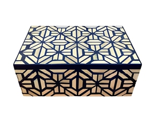 Handmade Wooden Jewelry <b>Box</b> with Geometric Inlay Pattern Elegant <b>Trinket</b> Organizer Decorative Storage Case for Bedroom HomeDecor - Product Image 1