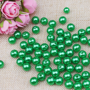 ลูกปัดมุกเทียมทรงกลมสีส้มลึกลับของ Aomiao สำหรับทำเครื่องประดับ ขนาด 8 มม. ลูกปัดแบบหลวม อุปกรณ์งานฝีมือ - Product Image 5