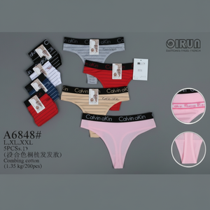 Scolale perizoma da donna a vita bassa mutandine in maglia Spandex Logo taglie forti modelli di stampa tinta unita tutti i giorni in Nylon alto XL - Product Image 1