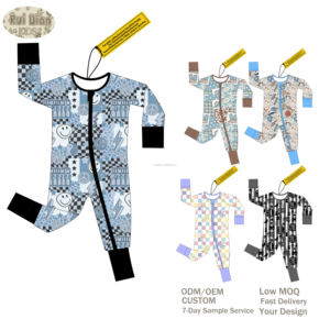 ชุดนอนเด็กแรกเกิดแบบซิป Ruidan กล่องสุ่ม ชุดนอนเด็กอ่อนเนื้อผ้าไผ่ ขายส่ง ชุดนอนเนื้อนุ่ม ซิปสองหัว ชุดบอดี้สูทเด็กแรกเกิด - Product Image 4