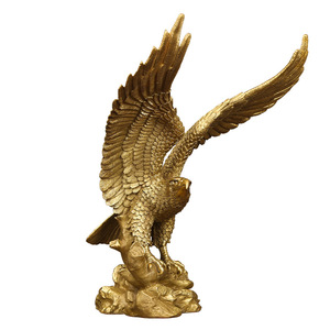 Ornement Aigle Soufflé en Laiton, Artisanat Personnalisé, Décoration de Bureau, Cadeau Souvenir, Forme Animale Irrégulière, Aigle Solitaire - Product Image 4