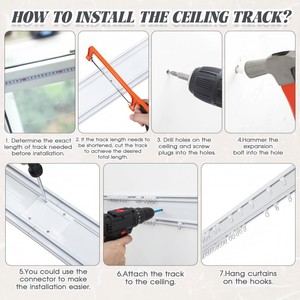 Sinh thái thân thiện của nhãn hiệu kéo trần gắn khách sạn dài đôi Hidden <span class=keywords><strong>Curtain</strong></span> <span class=keywords><strong>Rod</strong></span> phụ kiện nhôm <span class=keywords><strong>Curtain</strong></span> theo dõi đường sắt - Product Image 5