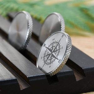 Pièces de monnaie vierges en acier inoxydable, alliage de zinc, laiton, gravure au laser personnalisée, pièces de monnaie de défi dorées et argentées, double face - Product Image 5