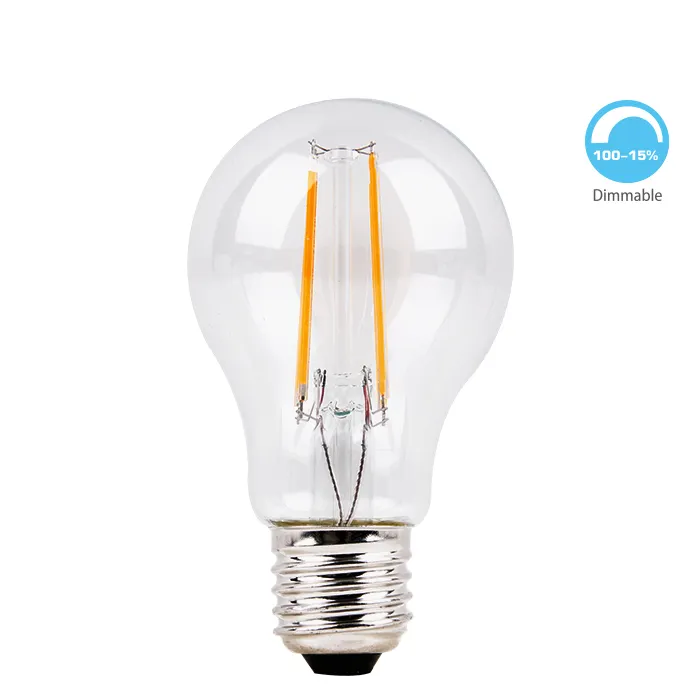 Edison Filament Incandescent Lamp Light Bulb E27 Clear Vintage A55 220V 9W Antique Tungsten Shell Glass Power Brass Living Room
